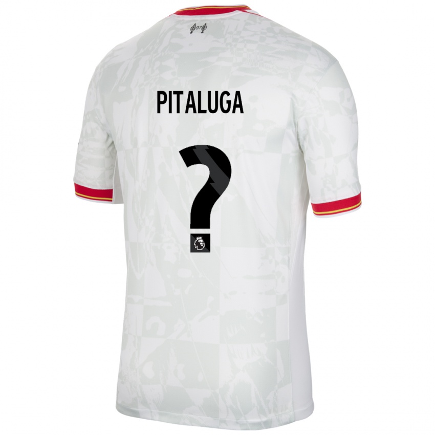 Kinderen Marcelo Pitaluga #0 Wit Rood Zwart Thuisshirt Derde Tenue 2024/25 T-Shirt