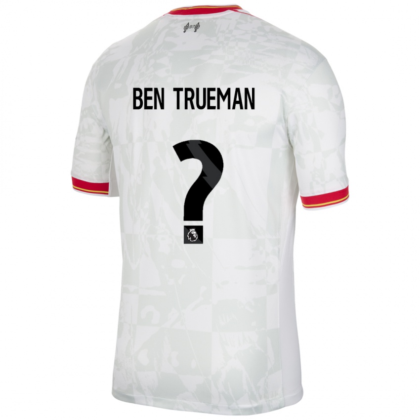 Kinderen Ben Trueman #0 Wit Rood Zwart Thuisshirt Derde Tenue 2024/25 T-Shirt