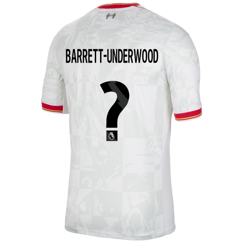 Kinderen Keehan Barrett-Underwood #0 Wit Rood Zwart Thuisshirt Derde Tenue 2024/25 T-Shirt