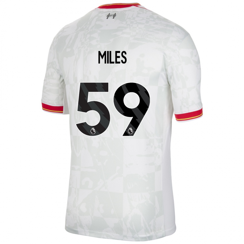 Kinderen Terence Miles #59 Wit Rood Zwart Thuisshirt Derde Tenue 2024/25 T-Shirt