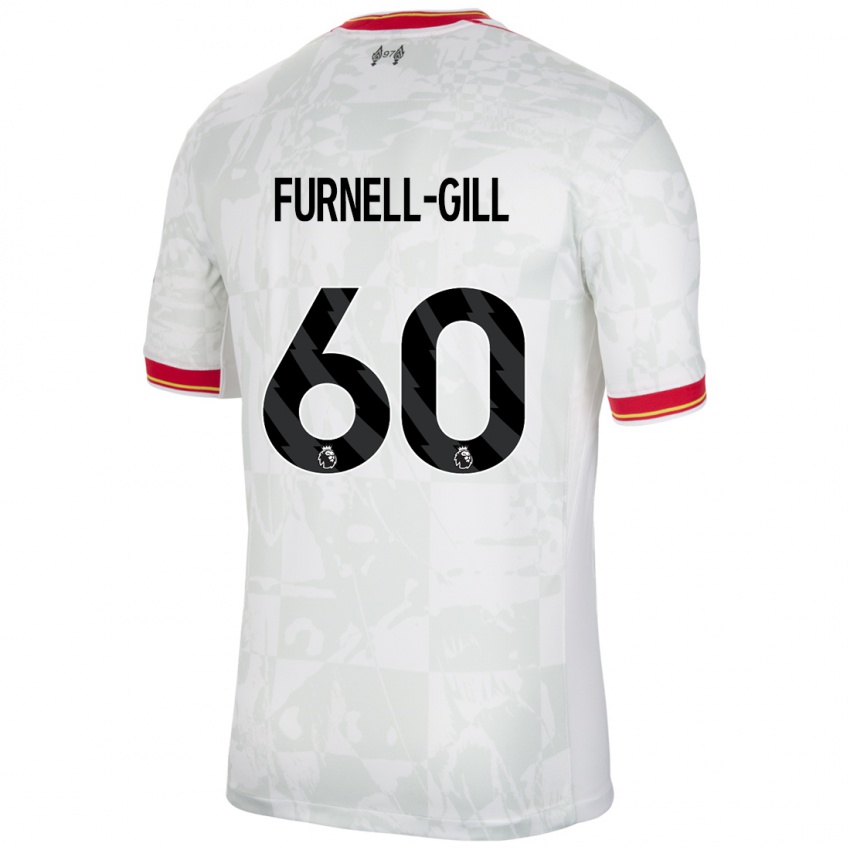 Kinderen Luca Furnell-Gill #60 Wit Rood Zwart Thuisshirt Derde Tenue 2024/25 T-Shirt