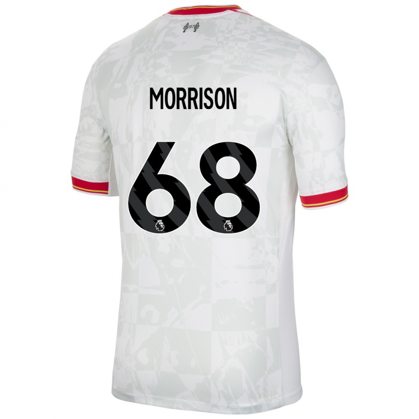 Kinderen Kieran Morrison #68 Wit Rood Zwart Thuisshirt Derde Tenue 2024/25 T-Shirt