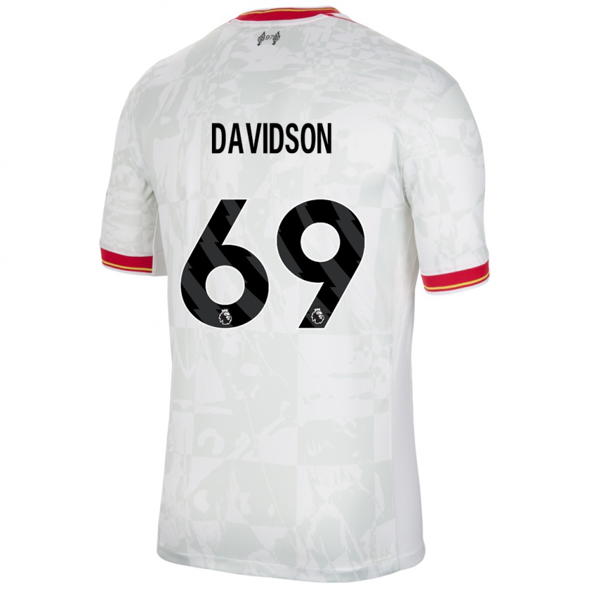 Kinderen Josh Davidson #69 Wit Rood Zwart Thuisshirt Derde Tenue 2024/25 T-Shirt