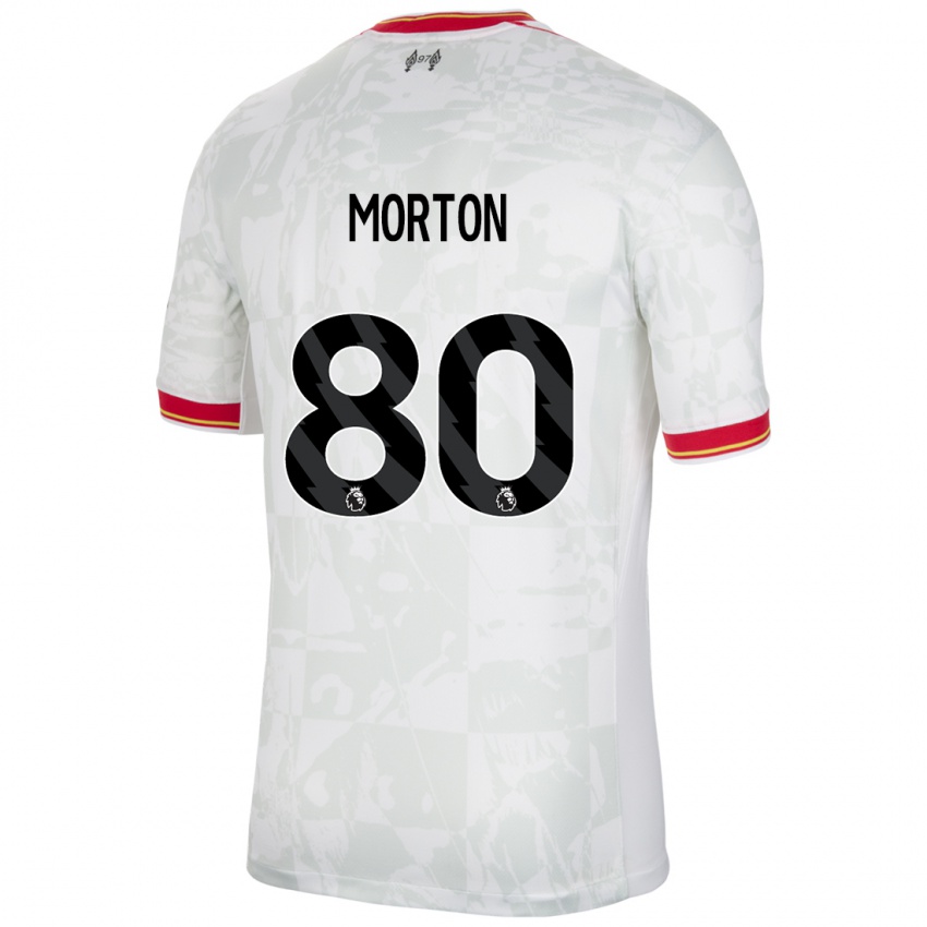 Kinderen Tyler Morton #80 Wit Rood Zwart Thuisshirt Derde Tenue 2024/25 T-Shirt