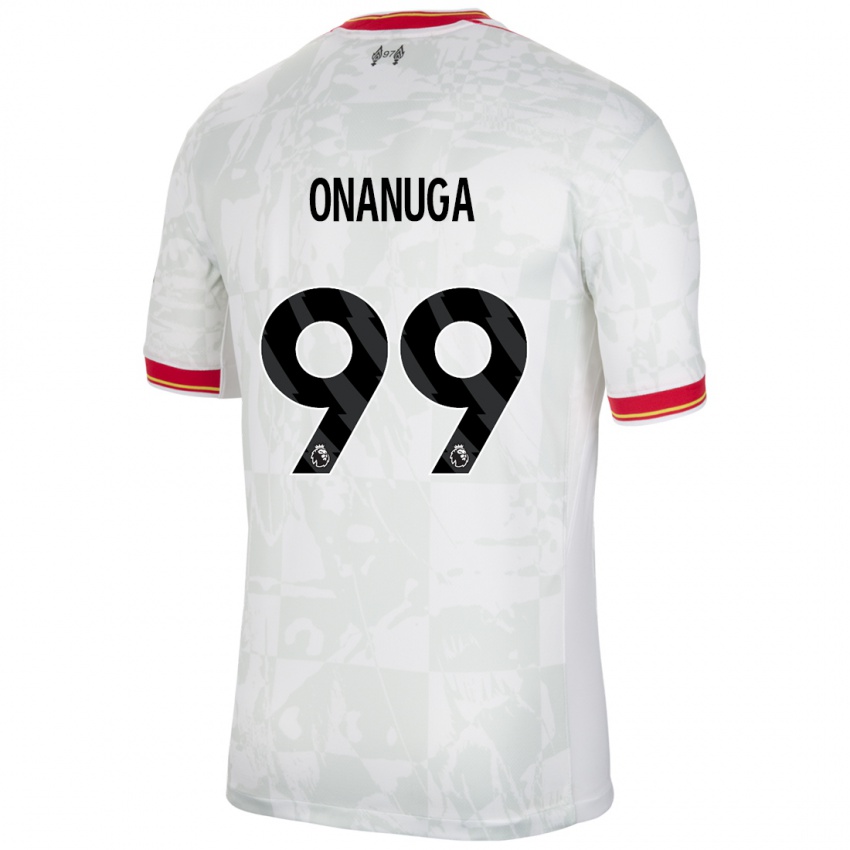 Kinderen Fola Onanuga #99 Wit Rood Zwart Thuisshirt Derde Tenue 2024/25 T-Shirt