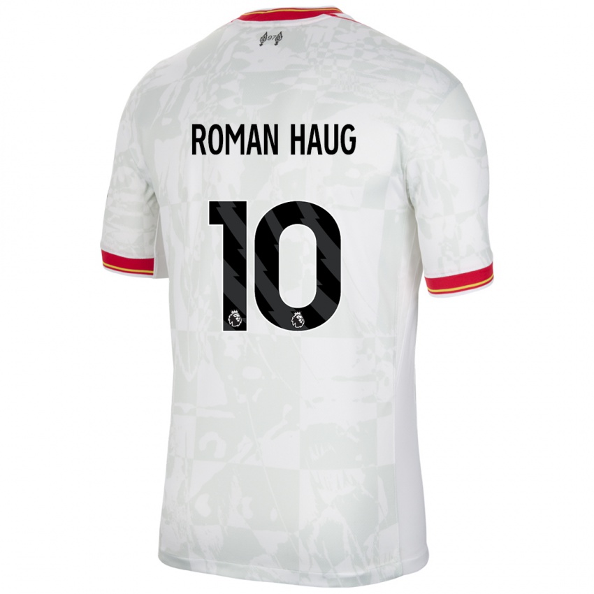 Kinderen Sophie Román Haug #10 Wit Rood Zwart Thuisshirt Derde Tenue 2024/25 T-Shirt