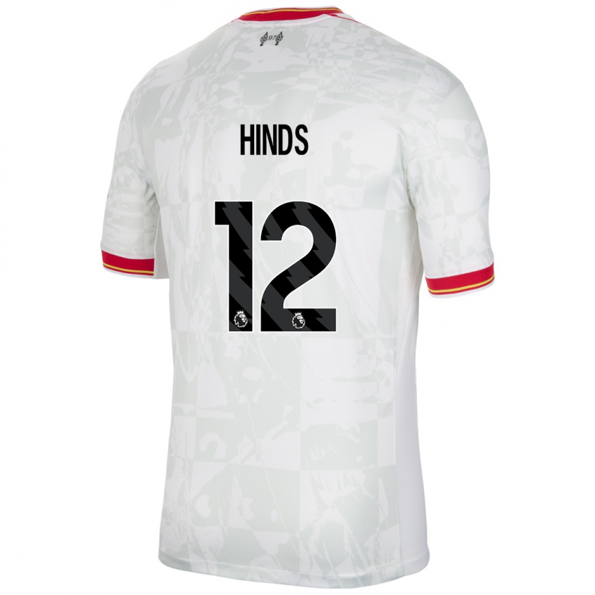 Kinderen Taylor Hinds #12 Wit Rood Zwart Thuisshirt Derde Tenue 2024/25 T-Shirt