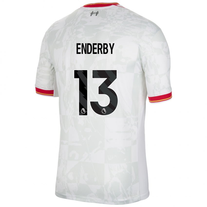 Kinderen Mia Enderby #13 Wit Rood Zwart Thuisshirt Derde Tenue 2024/25 T-Shirt