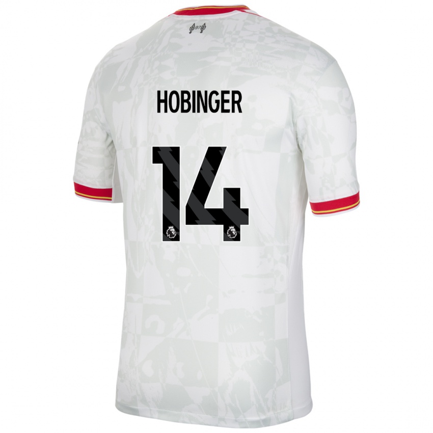 Kinderen Marie Höbinger #14 Wit Rood Zwart Thuisshirt Derde Tenue 2024/25 T-Shirt