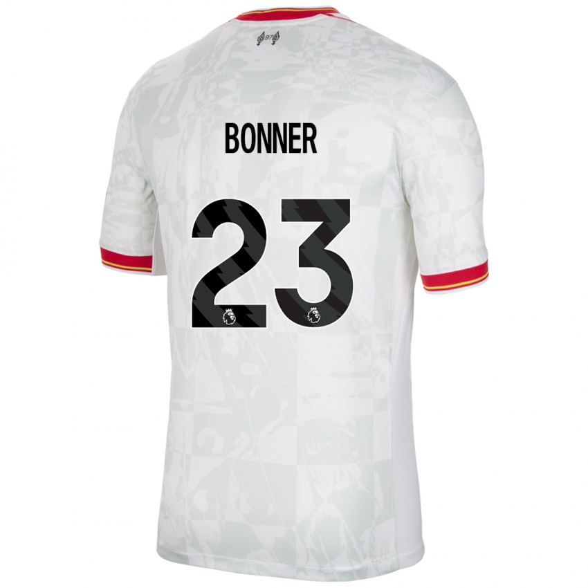 Kinderen Gemma Bonner #23 Wit Rood Zwart Thuisshirt Derde Tenue 2024/25 T-Shirt