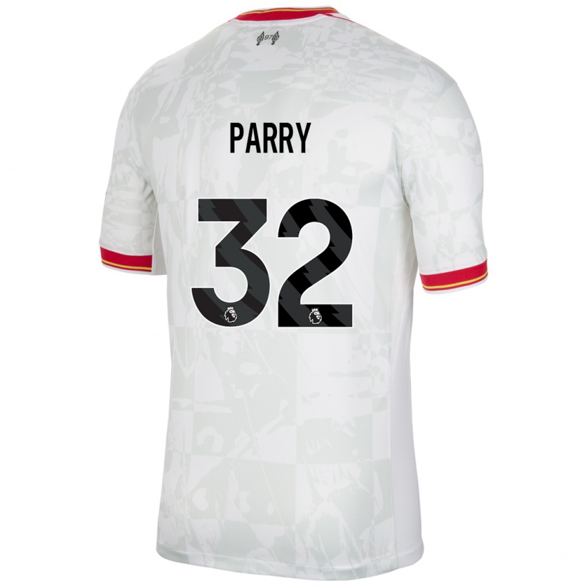 Kinderen Lucy Parry #32 Wit Rood Zwart Thuisshirt Derde Tenue 2024/25 T-Shirt