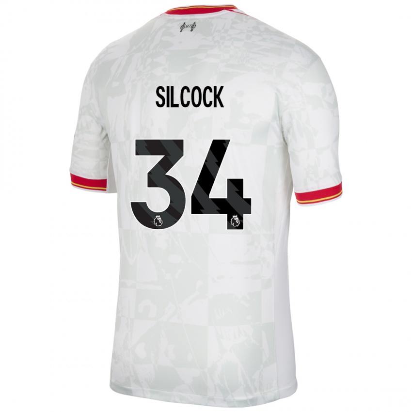 Kinderen Hannah Silcock #34 Wit Rood Zwart Thuisshirt Derde Tenue 2024/25 T-Shirt