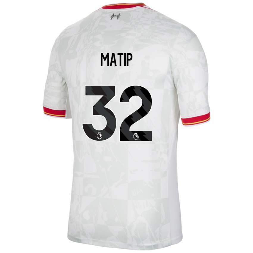 Kinderen Joel Matip #32 Wit Rood Zwart Thuisshirt Derde Tenue 2024/25 T-Shirt