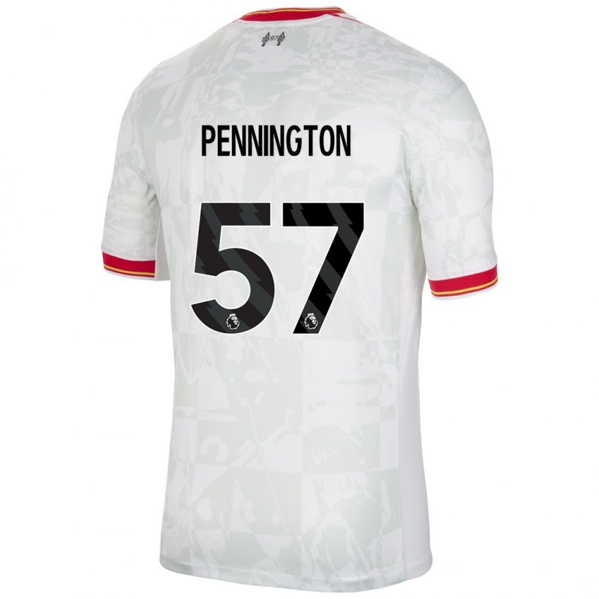 Kinderen Cody Pennington #57 Wit Rood Zwart Thuisshirt Derde Tenue 2024/25 T-Shirt