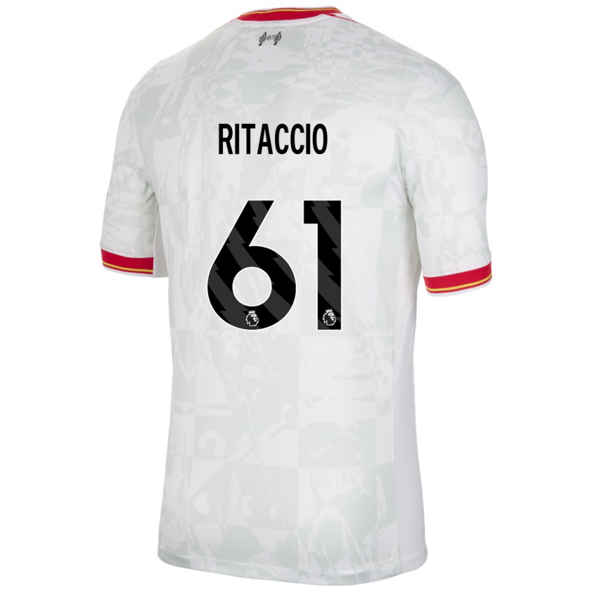 Kinderen Matteo Ritaccio #61 Wit Rood Zwart Thuisshirt Derde Tenue 2024/25 T-Shirt