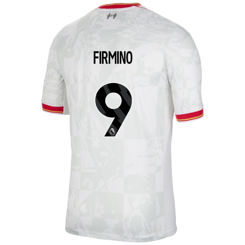 Kinderen Roberto Firmino #9 Wit Rood Zwart Thuisshirt Derde Tenue 2024/25 T-Shirt