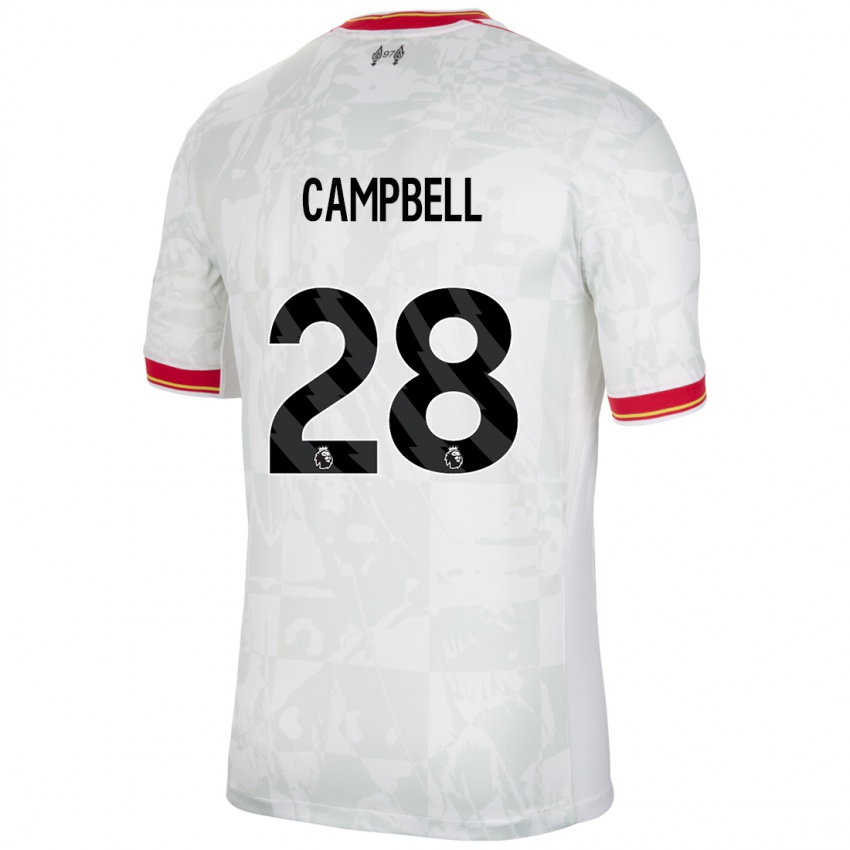 Kinderen Megan Campbell #28 Wit Rood Zwart Thuisshirt Derde Tenue 2024/25 T-Shirt