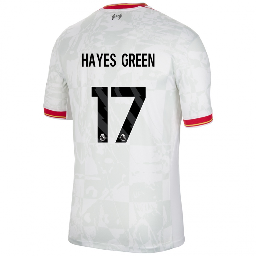 Kinderen Charlie Hayes-Green #17 Wit Rood Zwart Thuisshirt Derde Tenue 2024/25 T-Shirt