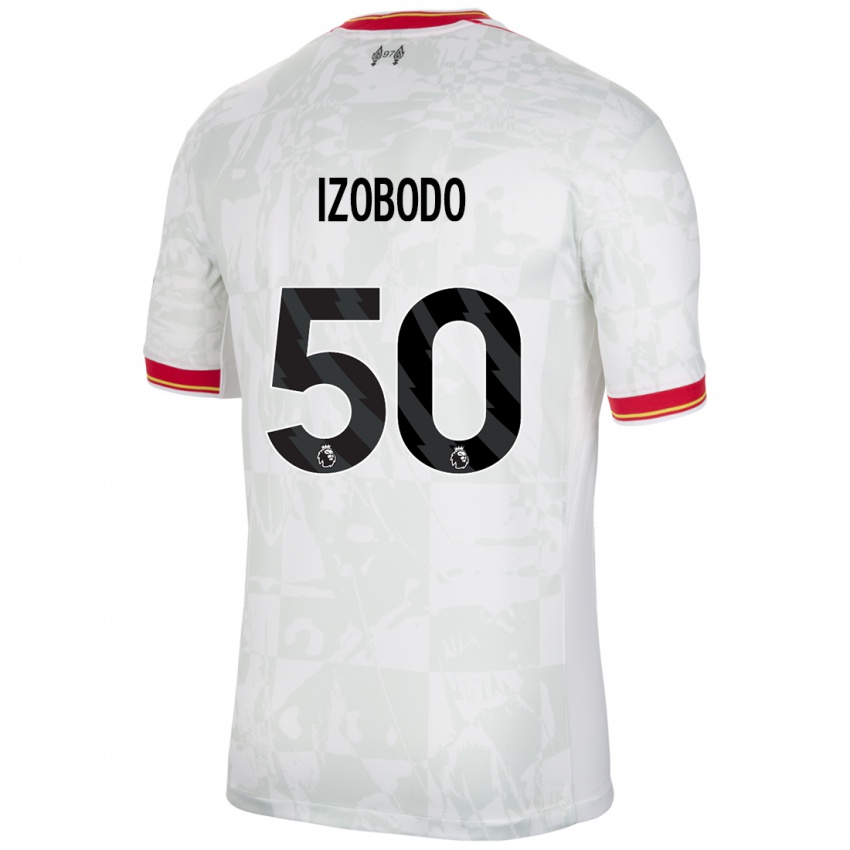 Kinderen Elijah Izobodo John #50 Wit Rood Zwart Thuisshirt Derde Tenue 2024/25 T-Shirt