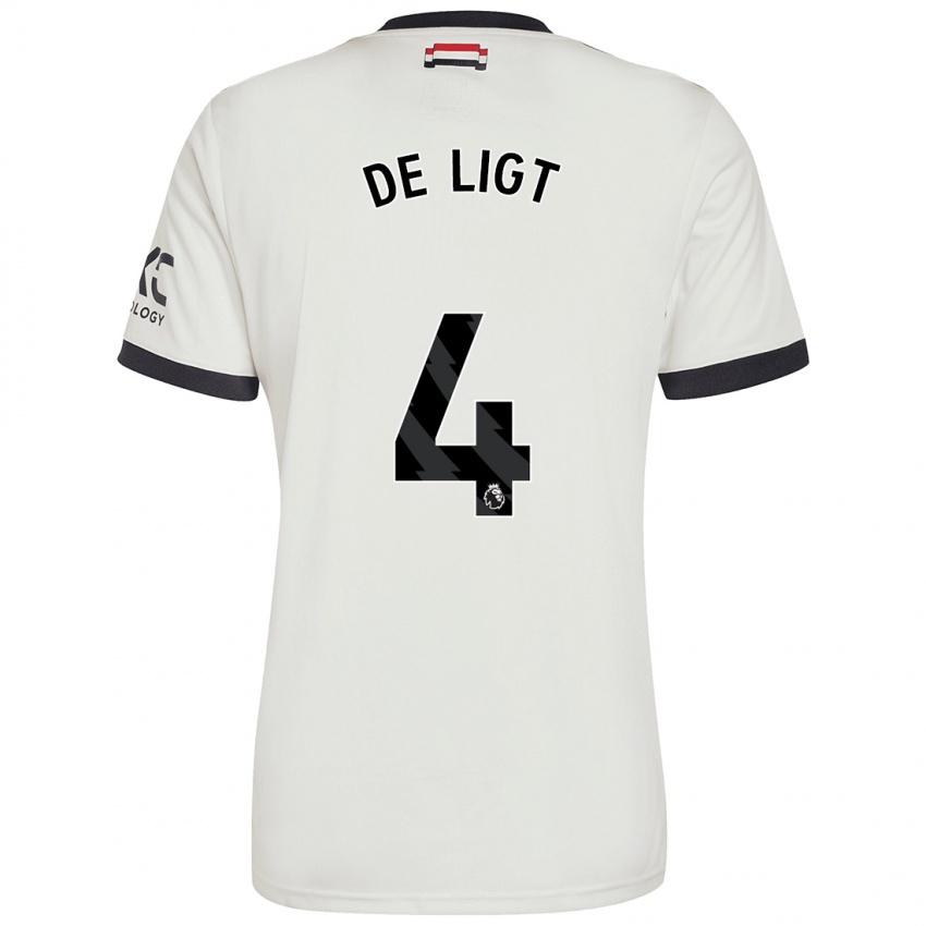 Kinderen Matthijs De Ligt #4 Gebroken Wit Thuisshirt Derde Tenue 2024/25 T-Shirt