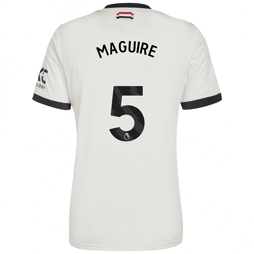 Kinderen Harry Maguire #5 Gebroken Wit Thuisshirt Derde Tenue 2024/25 T-Shirt