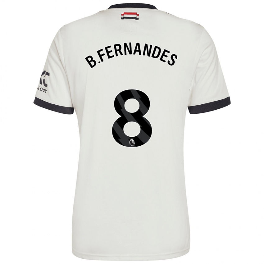 Kinderen Bruno Fernandes #8 Gebroken Wit Thuisshirt Derde Tenue 2024/25 T-Shirt