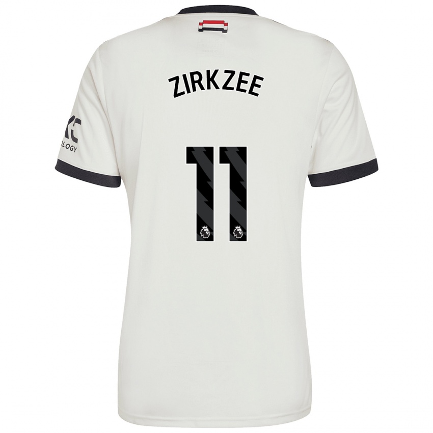 Kinderen Joshua Zirkzee #11 Gebroken Wit Thuisshirt Derde Tenue 2024/25 T-Shirt