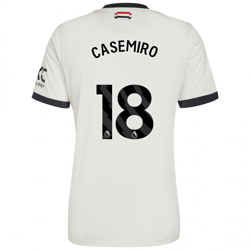 Kinderen Casemiro #18 Gebroken Wit Thuisshirt Derde Tenue 2024/25 T-Shirt