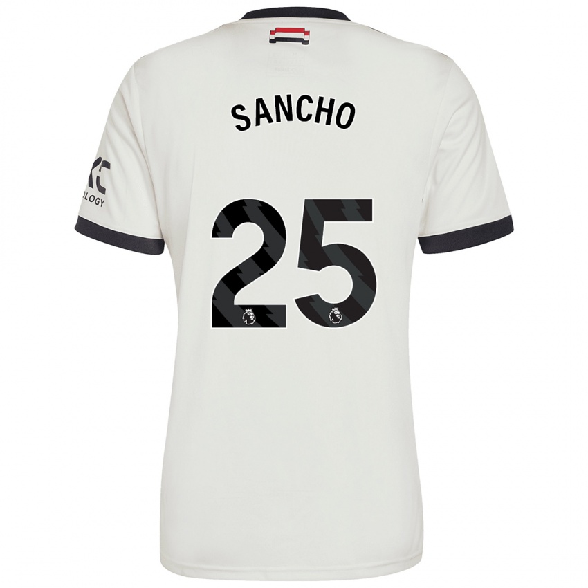 Kinderen Jadon Sancho #25 Gebroken Wit Thuisshirt Derde Tenue 2024/25 T-Shirt