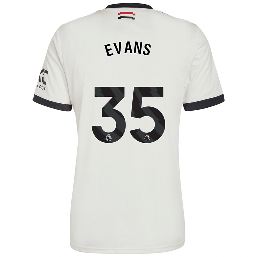 Kinderen Jonny Evans #35 Gebroken Wit Thuisshirt Derde Tenue 2024/25 T-Shirt