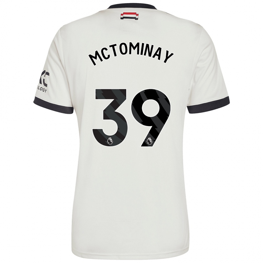 Kinderen Scott Mctominay #39 Gebroken Wit Thuisshirt Derde Tenue 2024/25 T-Shirt