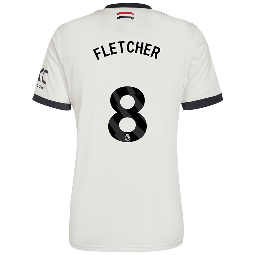 Kinderen Tyler Fletcher #8 Gebroken Wit Thuisshirt Derde Tenue 2024/25 T-Shirt