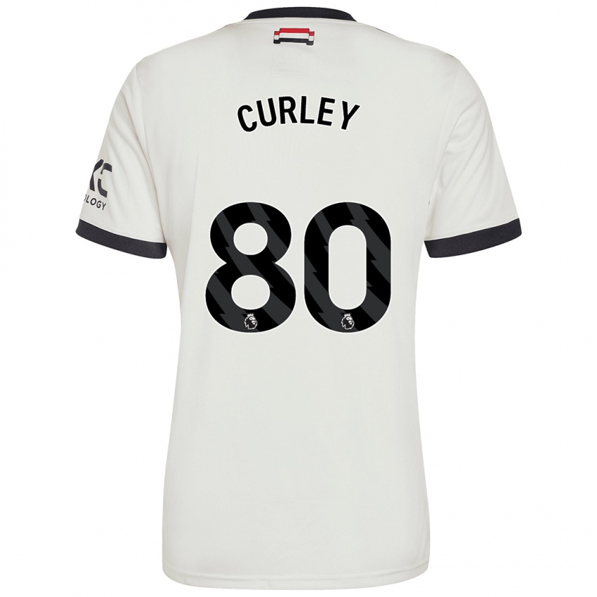 Kinderen Ruben Curley #80 Gebroken Wit Thuisshirt Derde Tenue 2024/25 T-Shirt