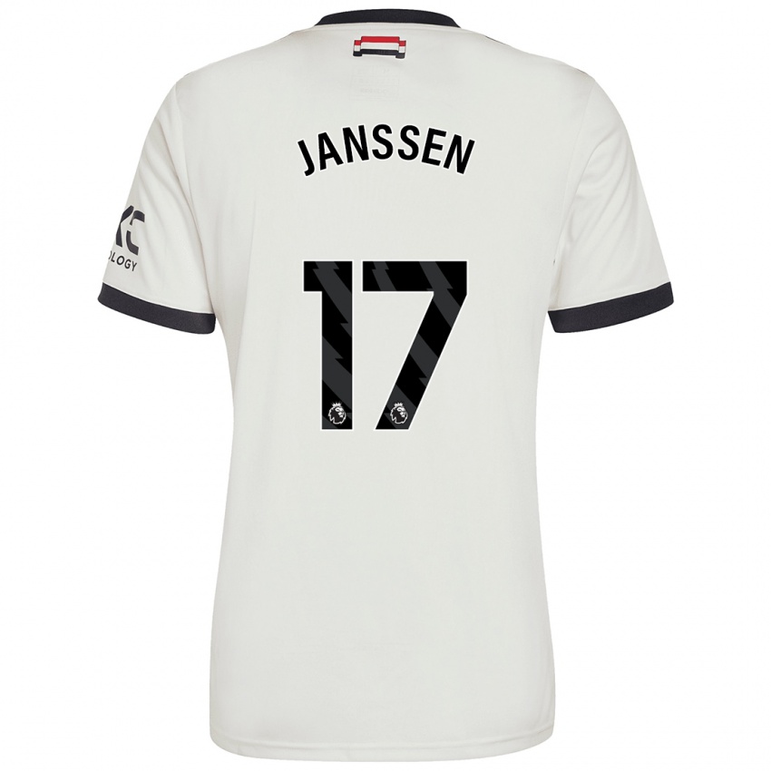 Kinderen Dominique Janssen #17 Gebroken Wit Thuisshirt Derde Tenue 2024/25 T-Shirt