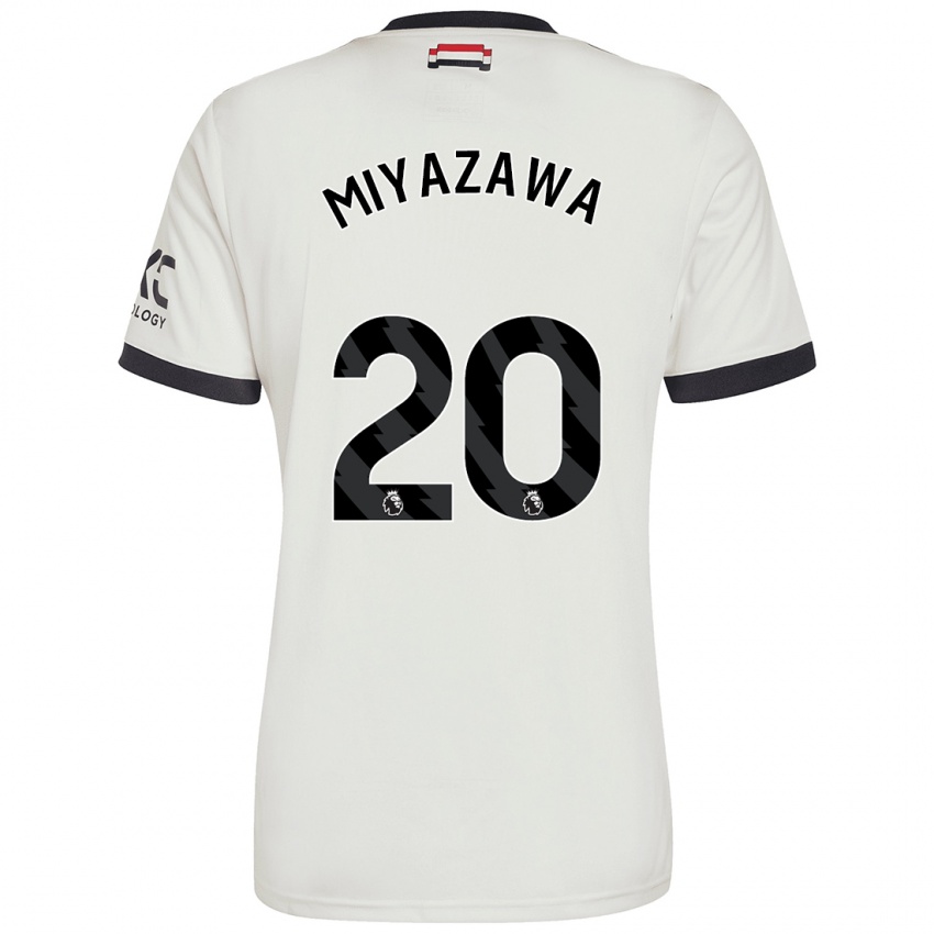 Kinderen Hinata Miyazawa #20 Gebroken Wit Thuisshirt Derde Tenue 2024/25 T-Shirt