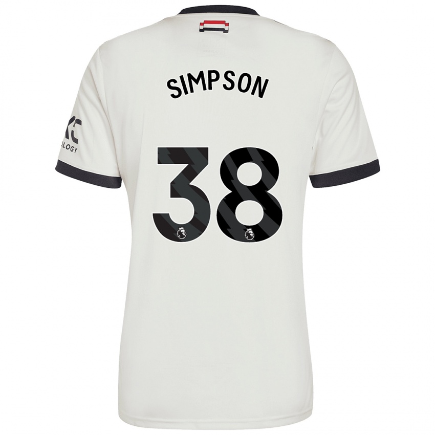 Kinderen Jess Simpson #38 Gebroken Wit Thuisshirt Derde Tenue 2024/25 T-Shirt