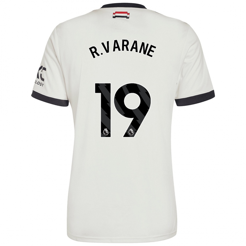 Kinderen Raphael Varane #19 Gebroken Wit Thuisshirt Derde Tenue 2024/25 T-Shirt