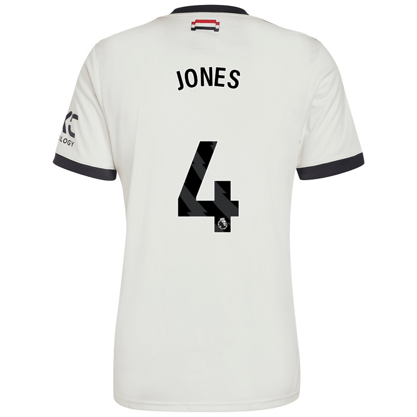 Kinderen Phil Jones #4 Gebroken Wit Thuisshirt Derde Tenue 2024/25 T-Shirt