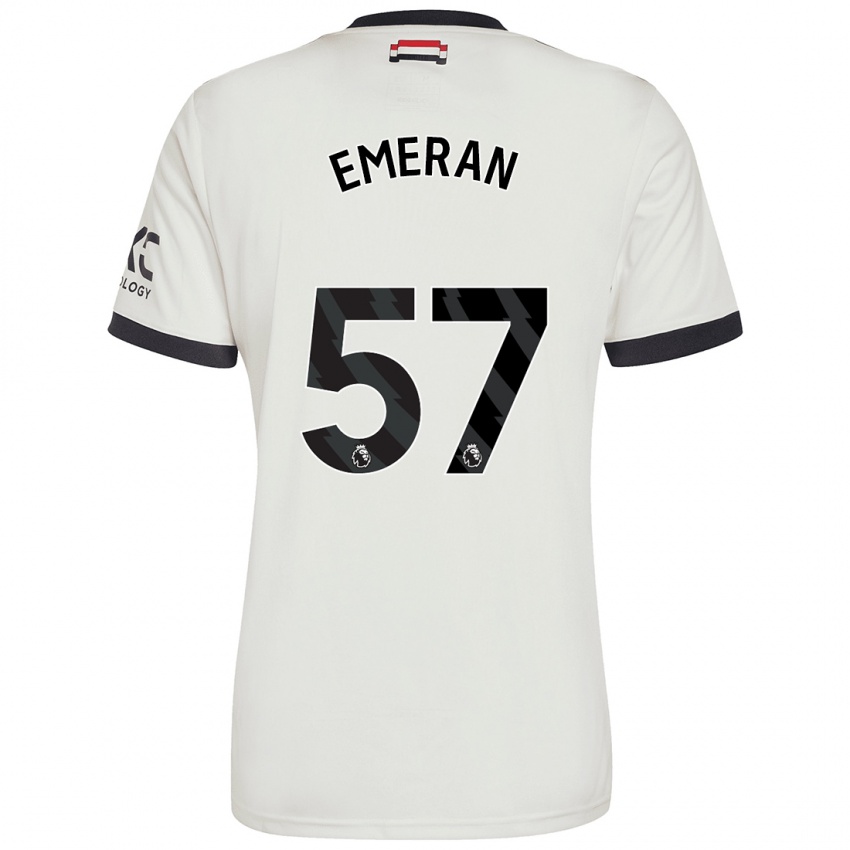 Kinderen Noam Emeran #57 Gebroken Wit Thuisshirt Derde Tenue 2024/25 T-Shirt