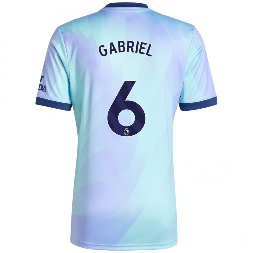 Kinderen Gabriel Magalhaes #6 Aqua Thuisshirt Derde Tenue 2024/25 T-Shirt