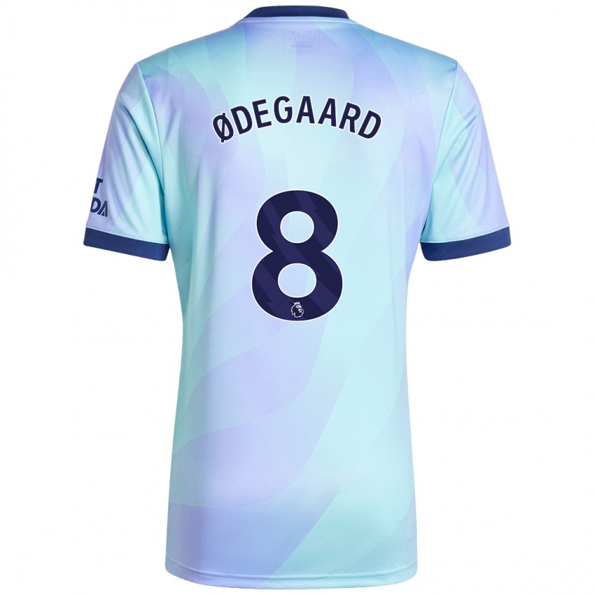 Kinderen Martin Odegaard #8 Aqua Thuisshirt Derde Tenue 2024/25 T-Shirt