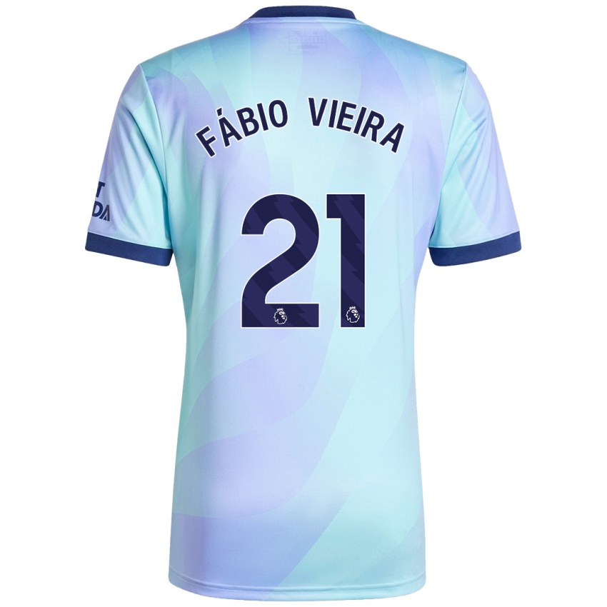 Kinderen Fabio Vieira #21 Aqua Thuisshirt Derde Tenue 2024/25 T-Shirt