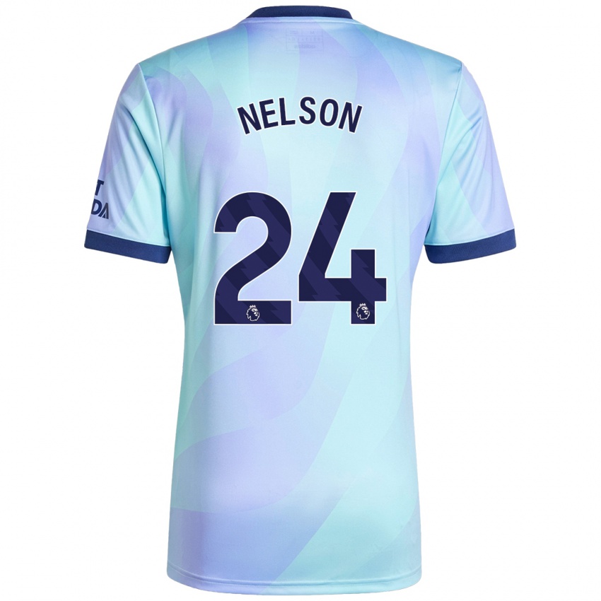 Kinderen Reiss Nelson #24 Aqua Thuisshirt Derde Tenue 2024/25 T-Shirt