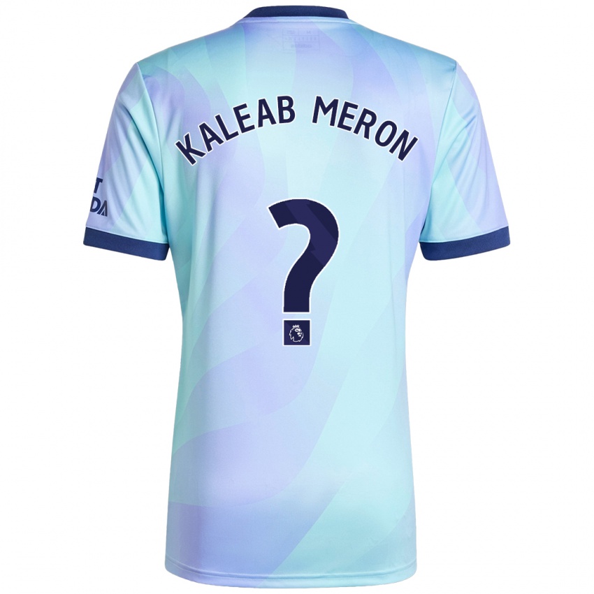 Kinderen Kaleab Meron #0 Aqua Thuisshirt Derde Tenue 2024/25 T-Shirt