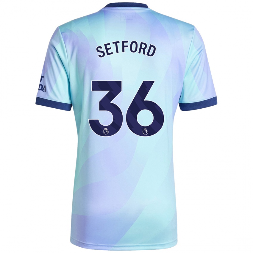 Kinderen Tommy Setford #36 Aqua Thuisshirt Derde Tenue 2024/25 T-Shirt