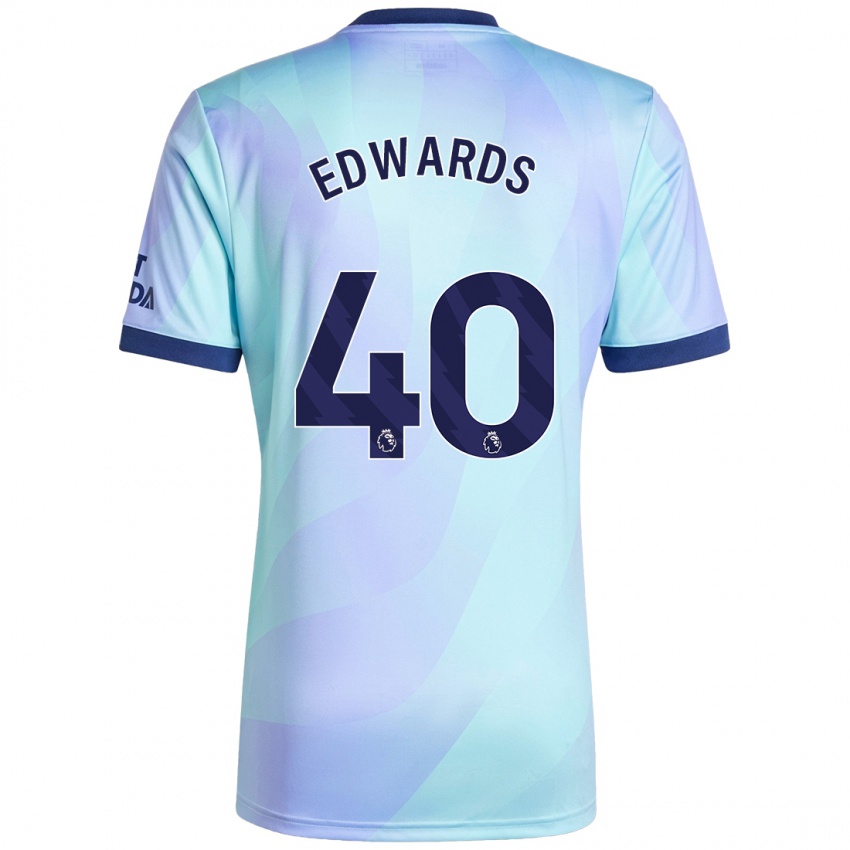 Kinderen Khayon Edwards #40 Aqua Thuisshirt Derde Tenue 2024/25 T-Shirt