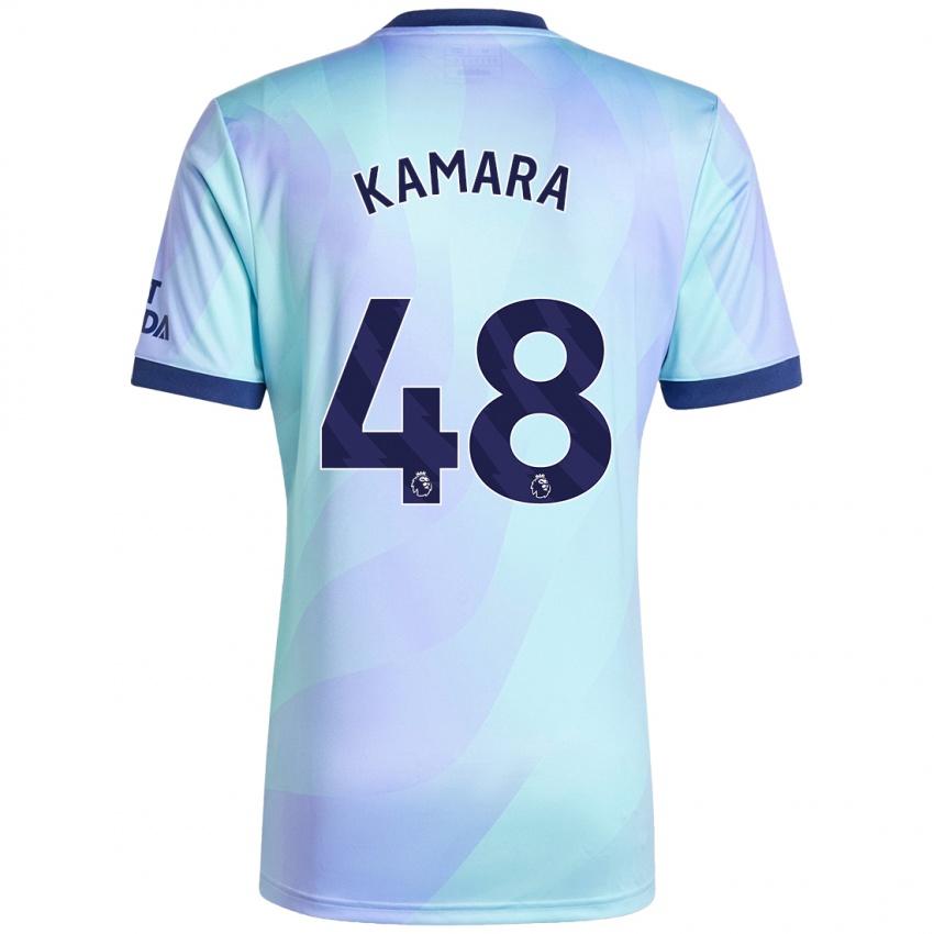 Kinderen Osman Kamara #48 Aqua Thuisshirt Derde Tenue 2024/25 T-Shirt