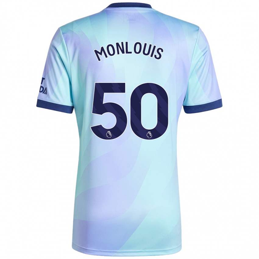 Kinderen Zane Monlouis #50 Aqua Thuisshirt Derde Tenue 2024/25 T-Shirt