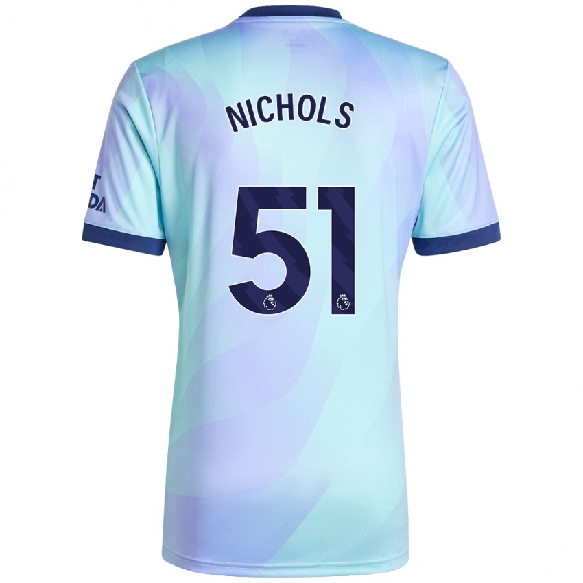 Kinderen Josh Nichols #51 Aqua Thuisshirt Derde Tenue 2024/25 T-Shirt