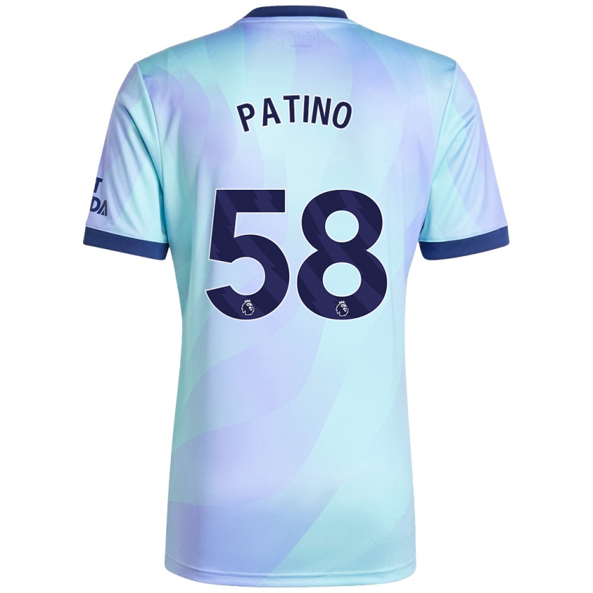 Kinderen Charlie Patino #58 Aqua Thuisshirt Derde Tenue 2024/25 T-Shirt